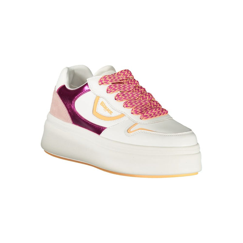 Blauer White Leather Women Sneaker - Stylish and Comfortable