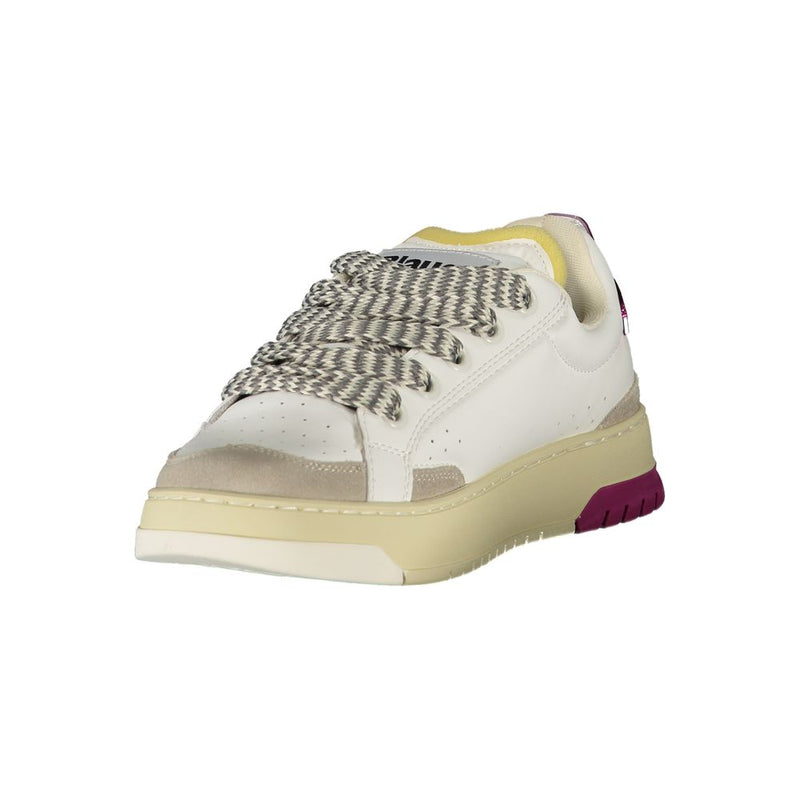 Blauer White Leather Women Sneaker - Stylish & Comfortable