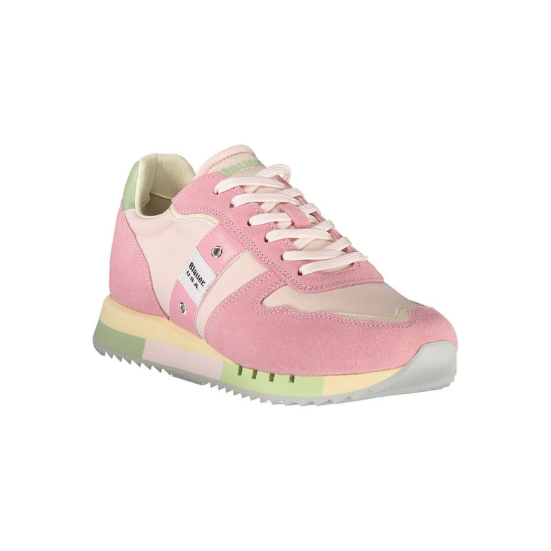 Blauer Pink Leather Women Sneaker - Chic Sport Style