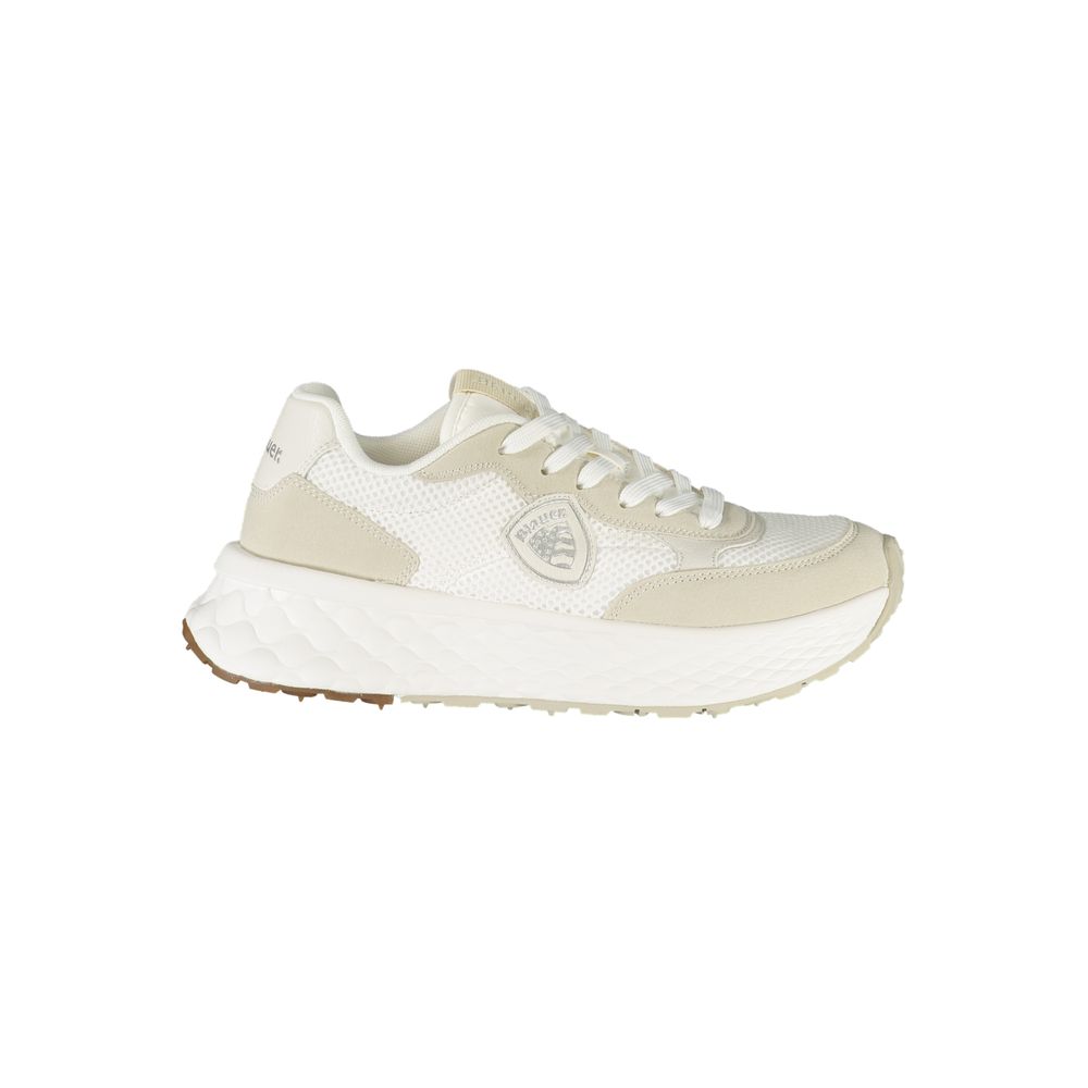 BLAUER White Polyurethane Women Sneaker - Stylish Comfort