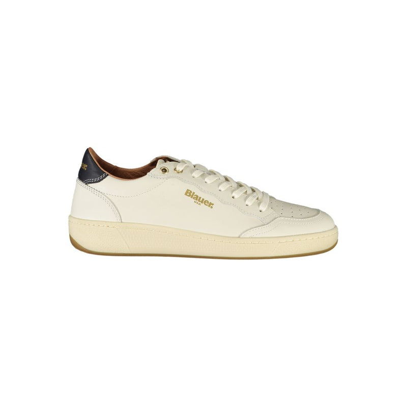 Blauer White Leather Women Sneaker - Stylish Comfort