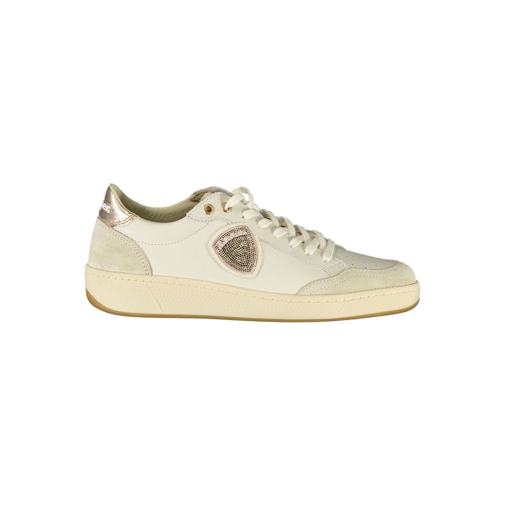 Blauer White Leather Women Sneaker - Chic & Comfortable