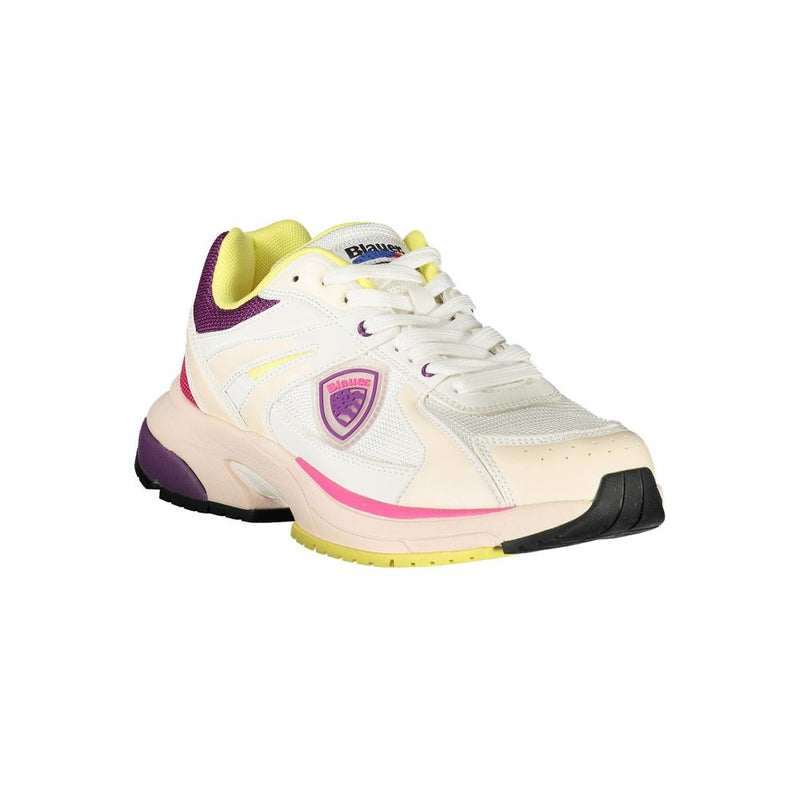 Blauer White Polyester Women Sneaker - Sporty Chic Style