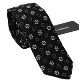 Cravate classique noire Dolce &amp; Gabbana 100 % soie à imprimé floral