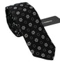 Cravate classique noire Dolce & Gabbana 100 % soie à imprimé floral
