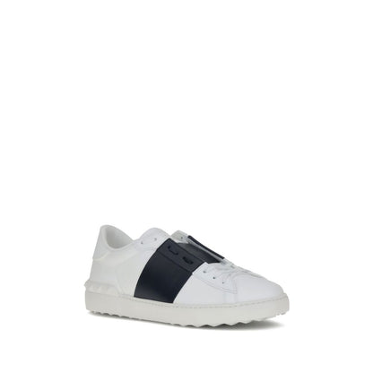 Valentino Garavani White Calf Leather Bos Taurus Low Top Sneakers