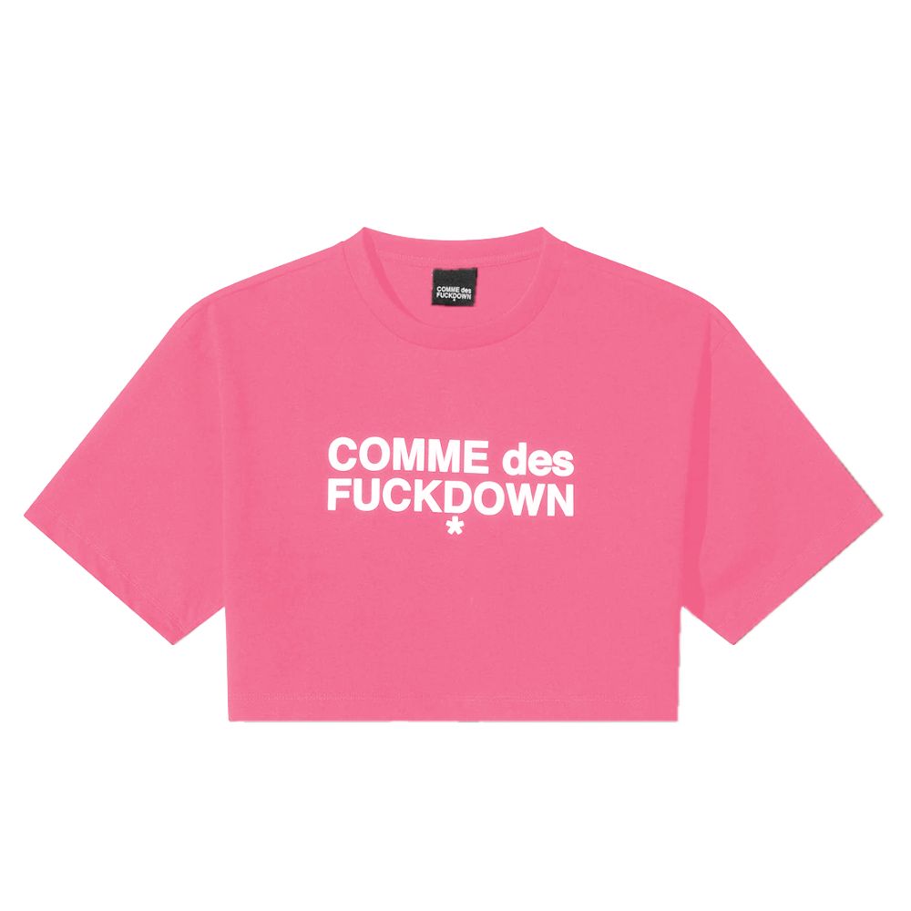 T-shirt femme en coton fuchsia Comme Des Fuckdown