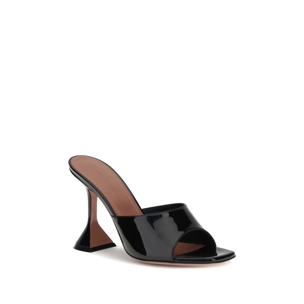 Sandales Lupita en cuir verni d'Amina Muaddi