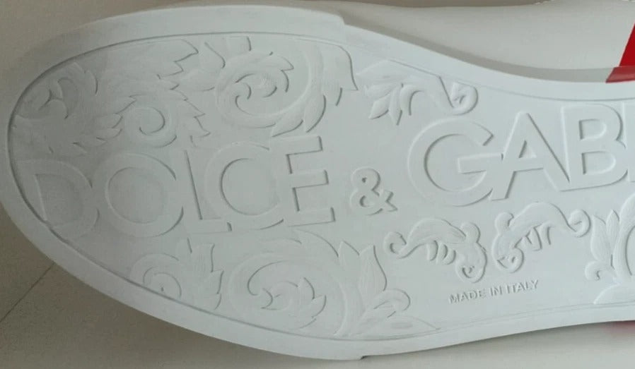 Dolce & Gabbana Witte Rode Portofino Lage Sneakers