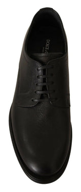 Dolce & Gabbana Chaussures Derby en Cuir Noir pour Hommes
