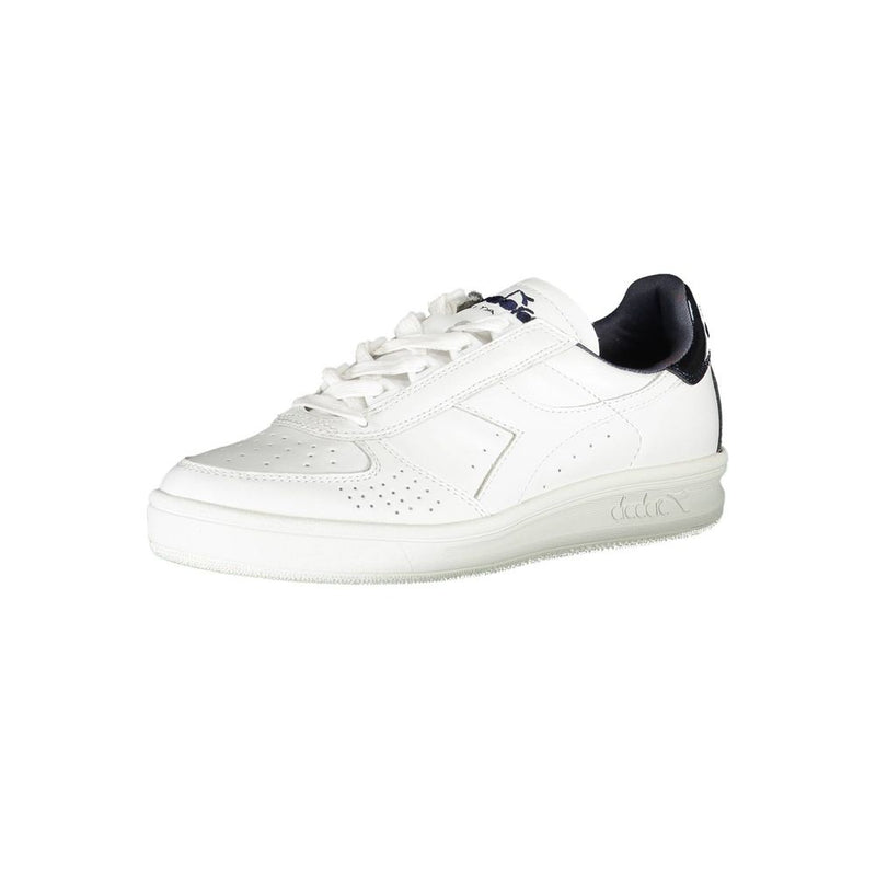 Diadora White Fabric Sneaker - Stylish Comfort for Every Occasion