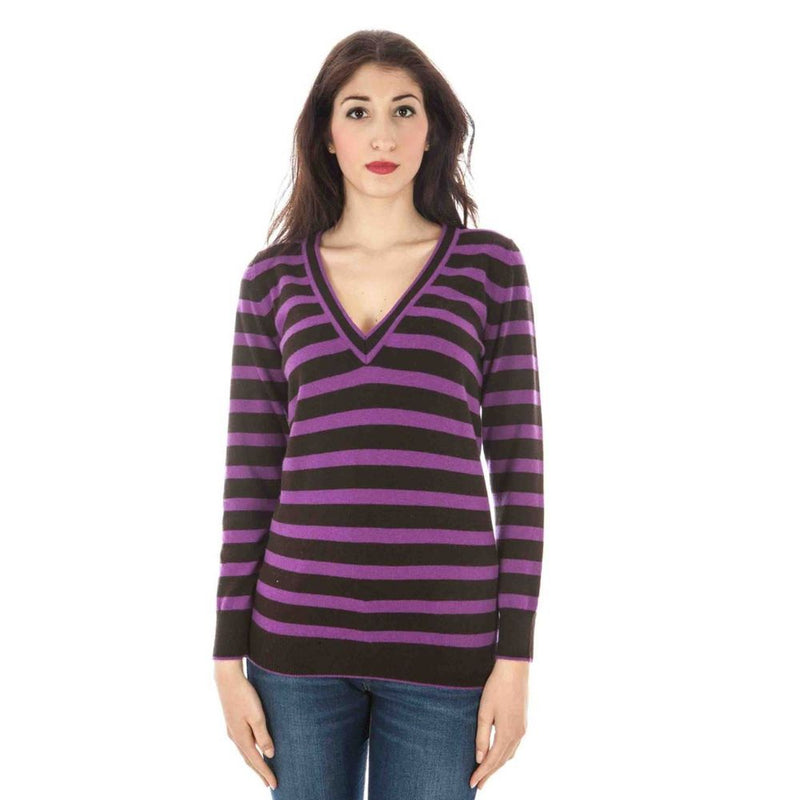 Fred Perry Purple Wool Sweater - Long Sleeve V-Neck