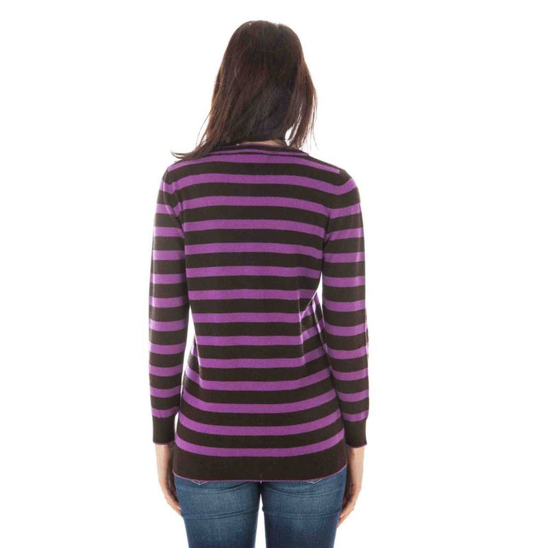 Fred Perry Purple Wool Sweater - Long Sleeve V-Neck