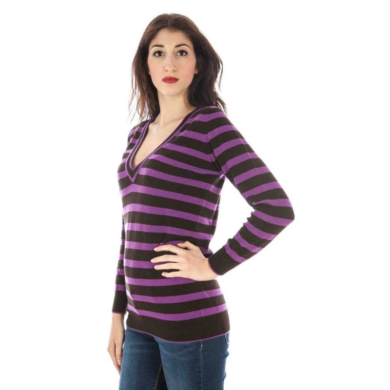 Fred Perry Purple Wool Sweater - Long Sleeve V-Neck