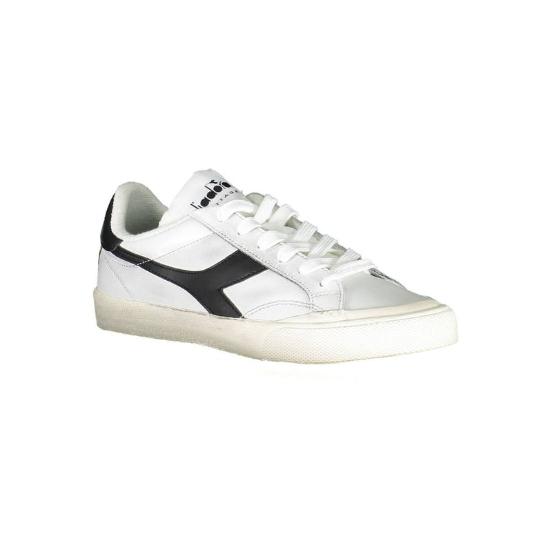 Diadora White Fabric Sneaker - Élégance et Confort au Quotidien