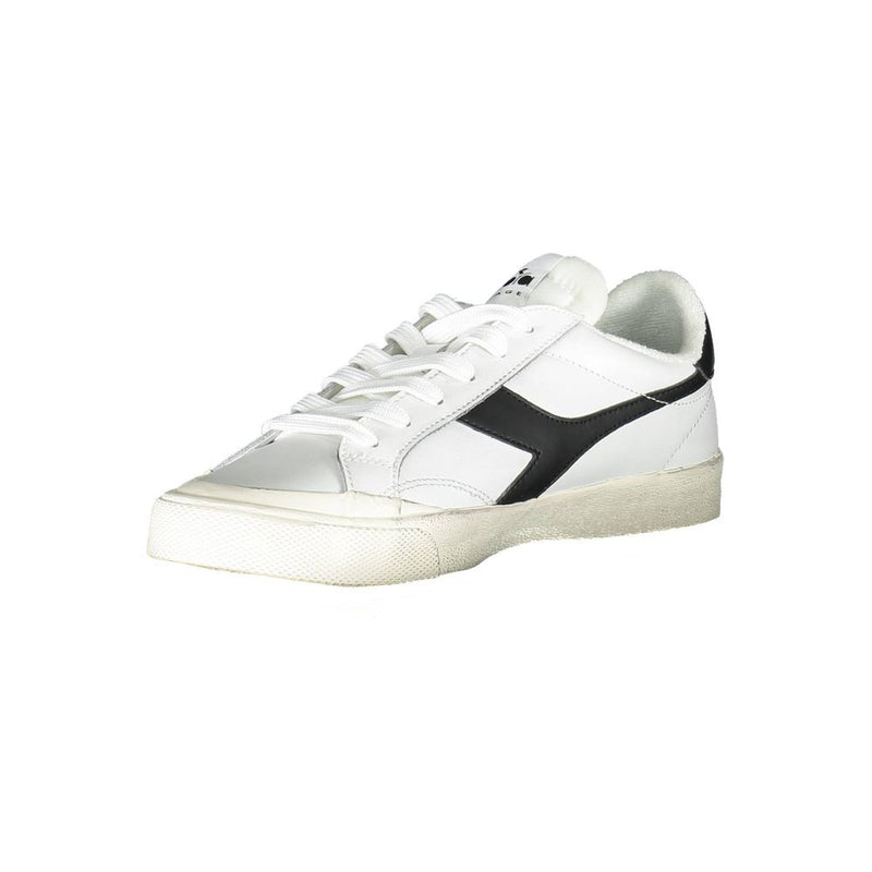 Diadora White Fabric Sneaker - Élégance et Confort au Quotidien
