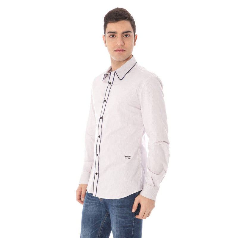 Costume National Pink Cotton Shirt - Italian Collar