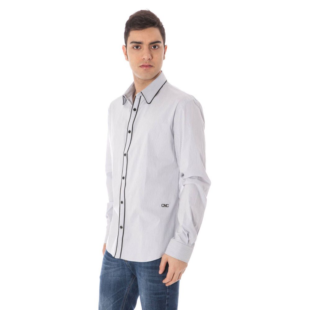 Costume National Chemise en Coton Bleue