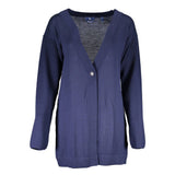Gant Blue Wool Sweater - Long Sleeve Cardigan