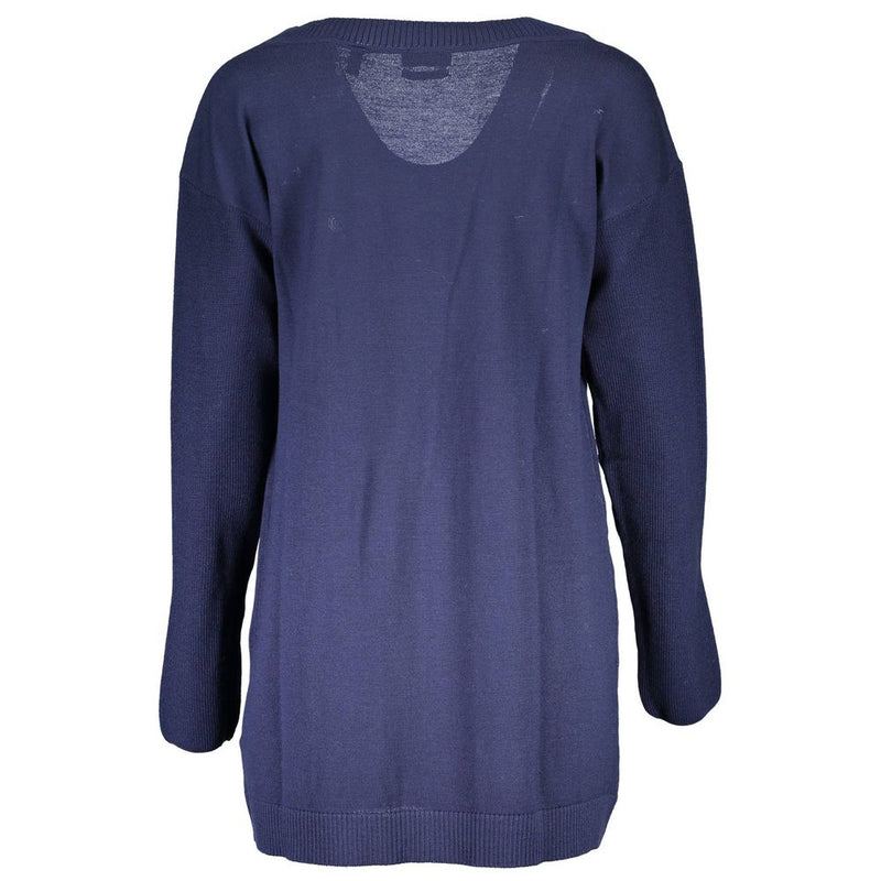 Gant Blue Wool Sweater - Long Sleeve Cardigan