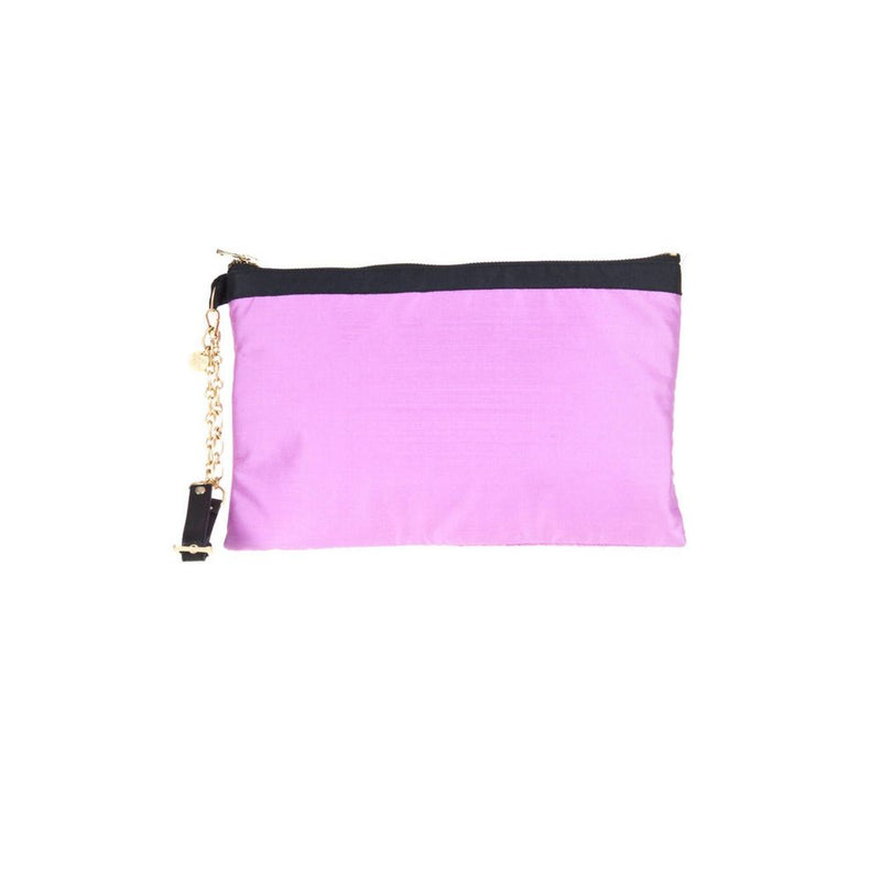 Patrizia Pepe Purple Silk Handbag - Luxurious Accessory for Any Occasion