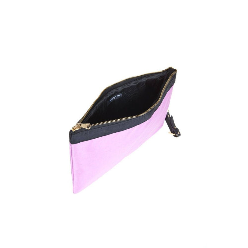 Patrizia Pepe Purple Silk Handbag - Luxurious Accessory for Any Occasion