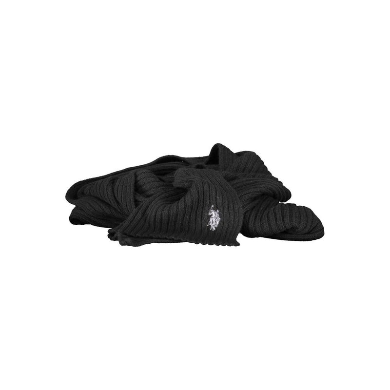 U.S. POLO ASSN. Black Wool Scarf - Stylish and Warm