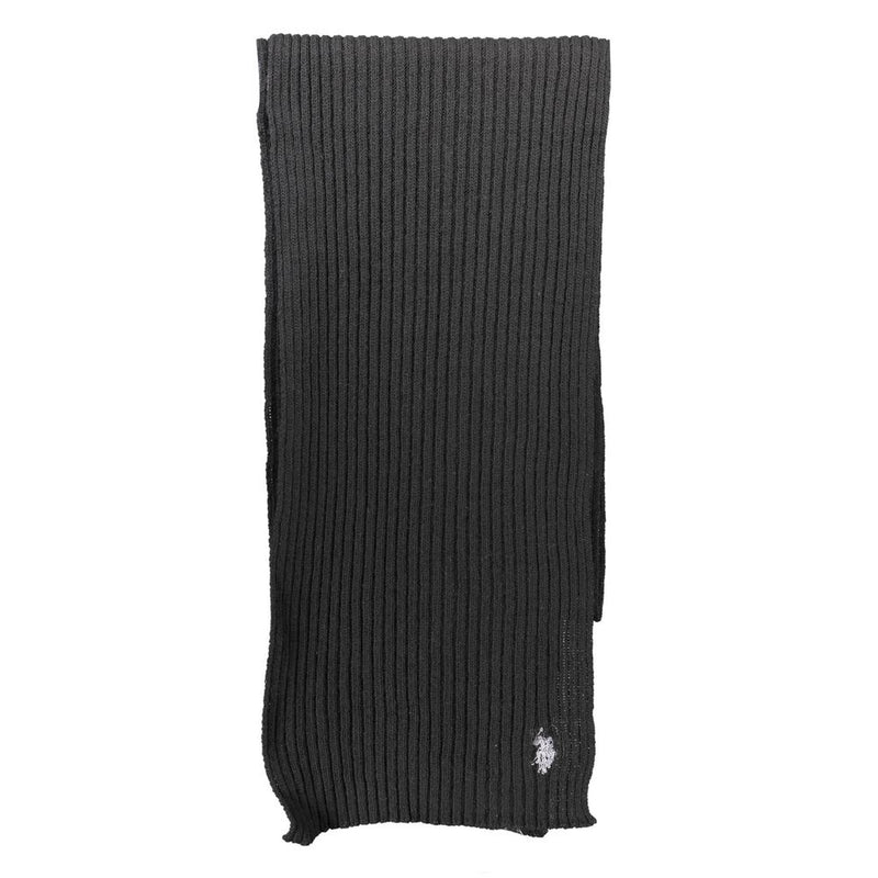 U.S. POLO ASSN. Black Wool Scarf - Stylish and Warm