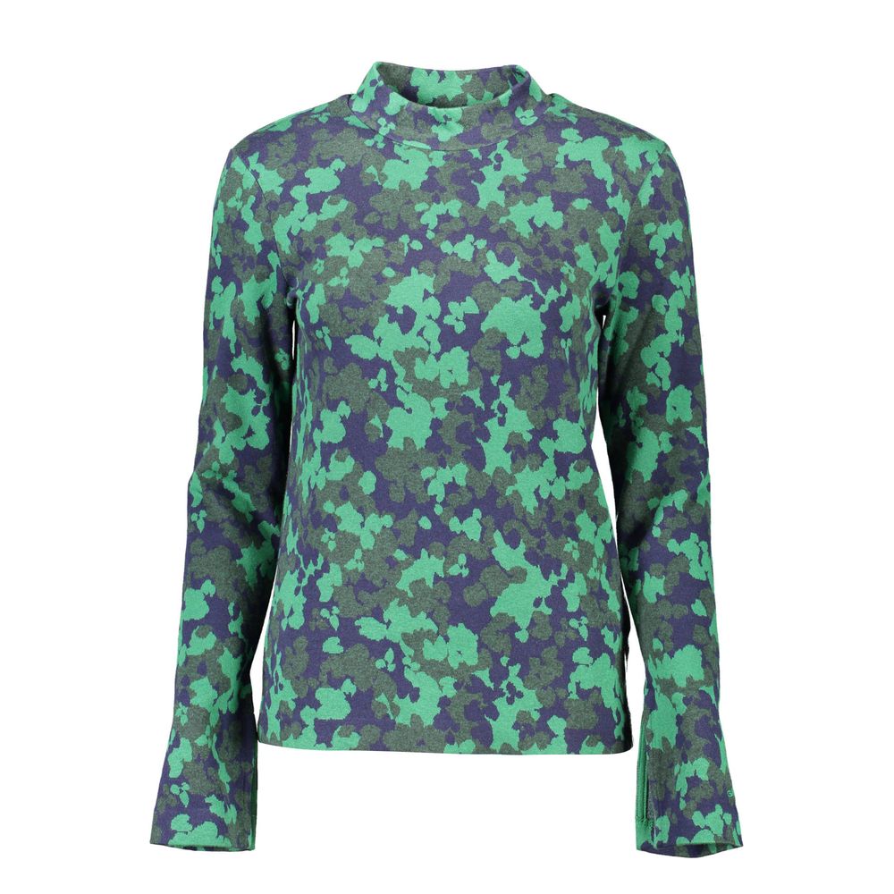 Gant Green Cotton Sweater - Stylish Mock Neck Design