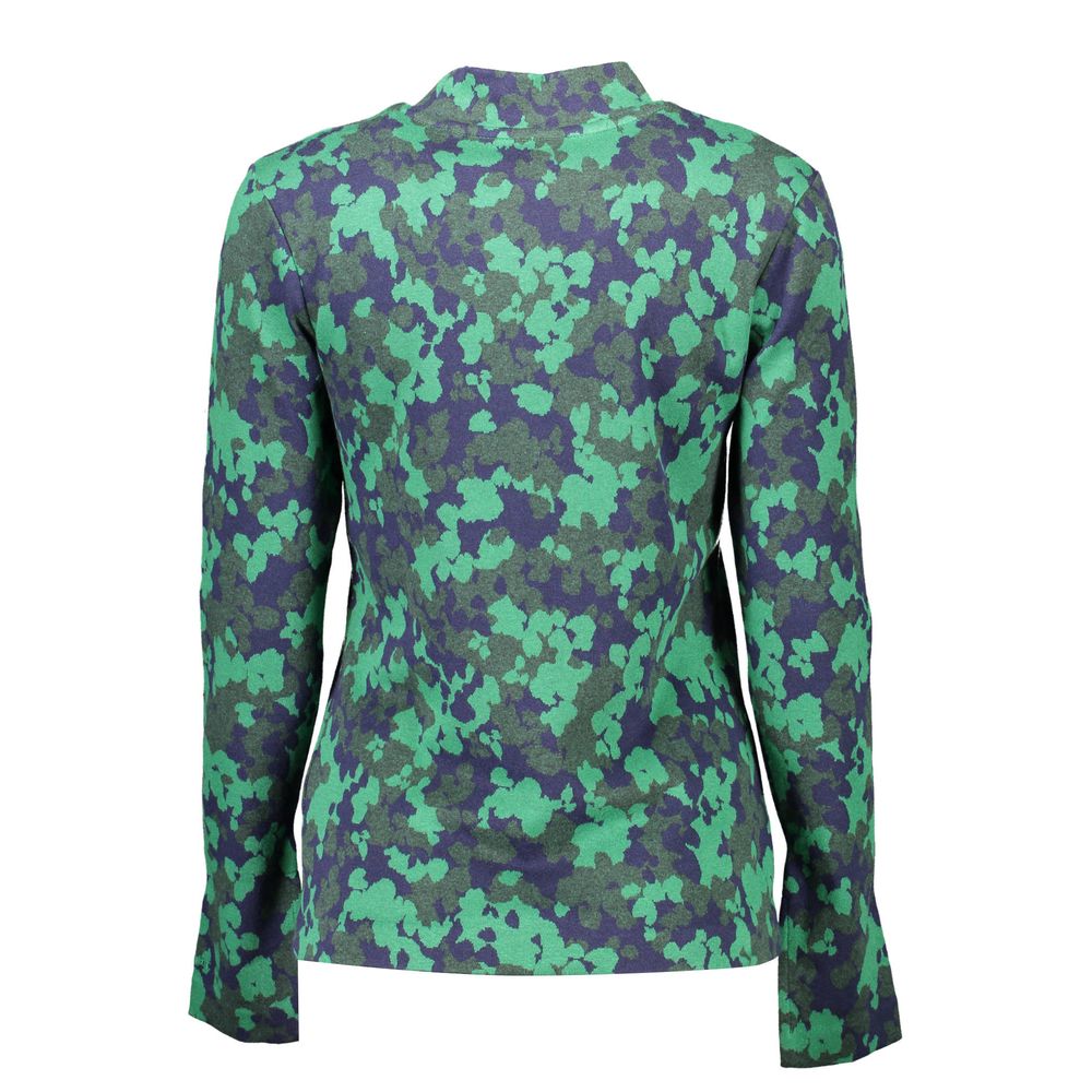 Gant Green Cotton Sweater - Stylish Mock Neck Design