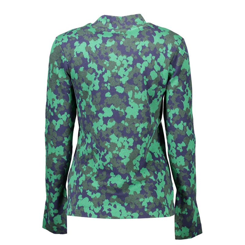 Gant Green Cotton Sweater - Stylish Mock Neck Design