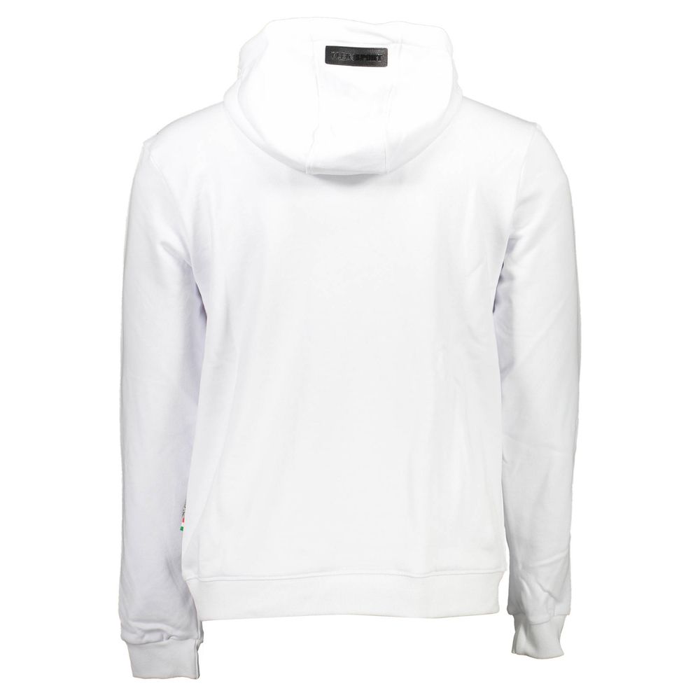 Plein Sport Sweatshirt en Coton Blanc avec Capuche