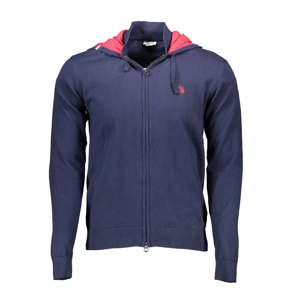 U.S. POLO ASSN. Blue Cotton Sweater with Hood