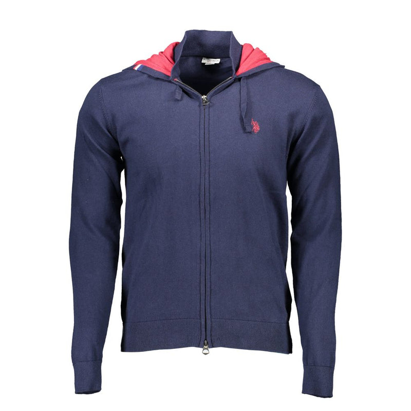 U.S. POLO ASSN. Blue Cotton Sweater with Hood