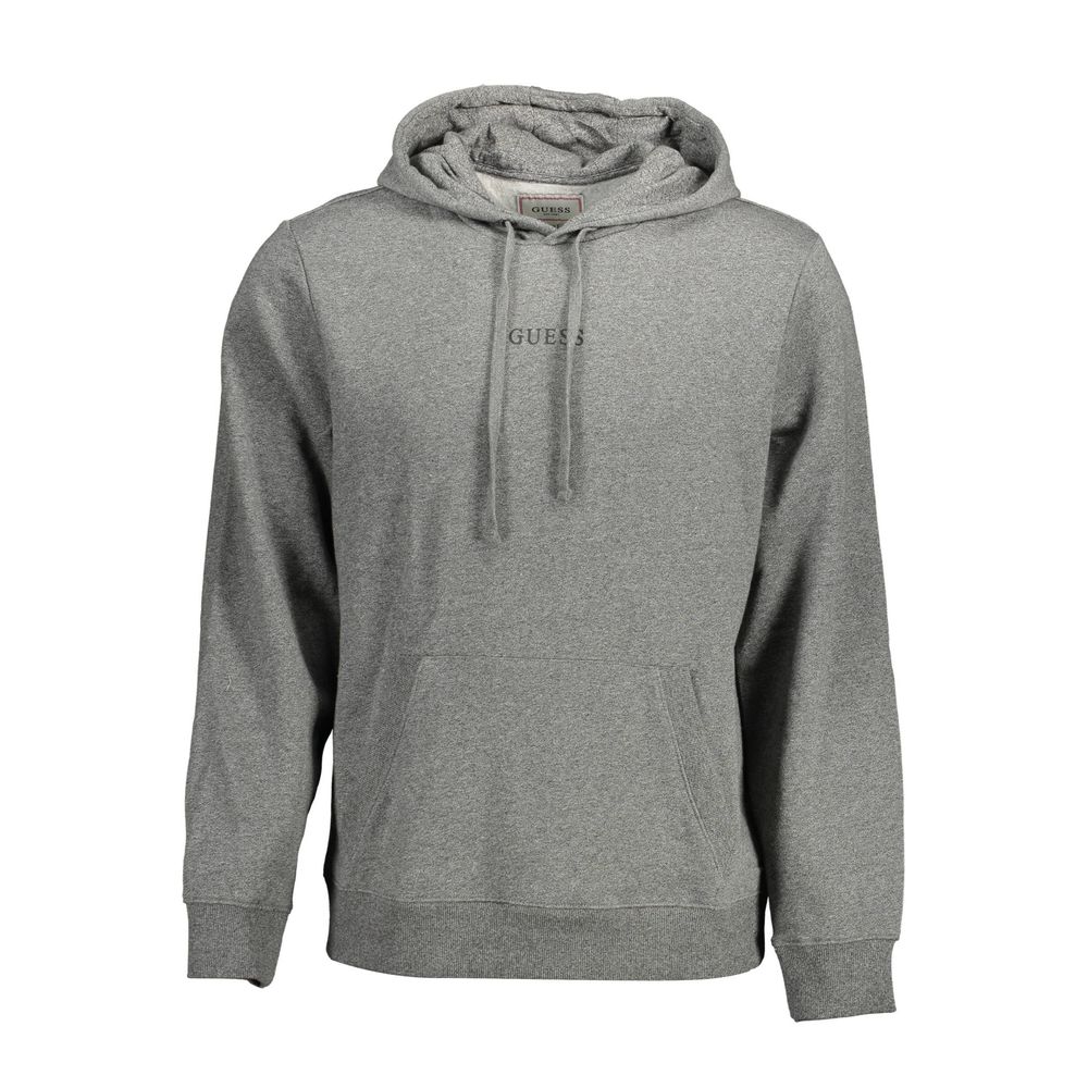 Sweatshirt à capuche en coton bio pour hommes Guess Jeans - Gris
