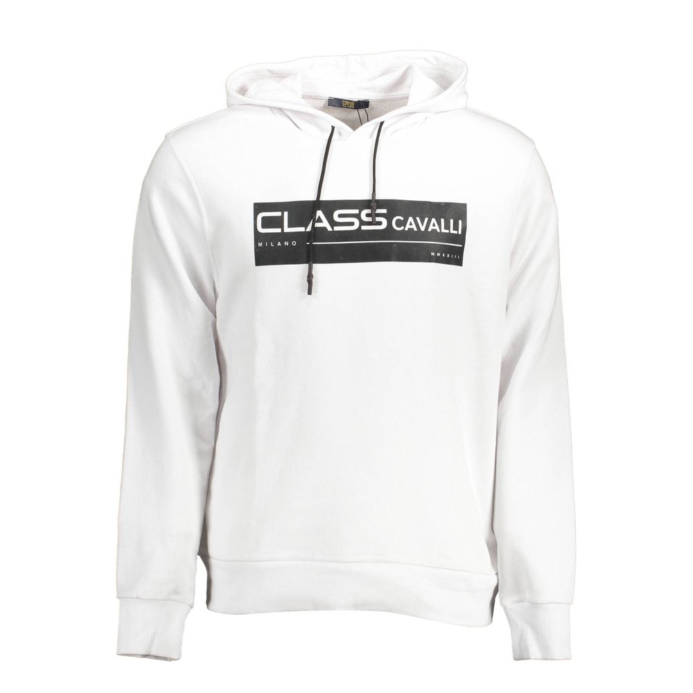 Pull Homme Cavalli Class en Coton Blanc