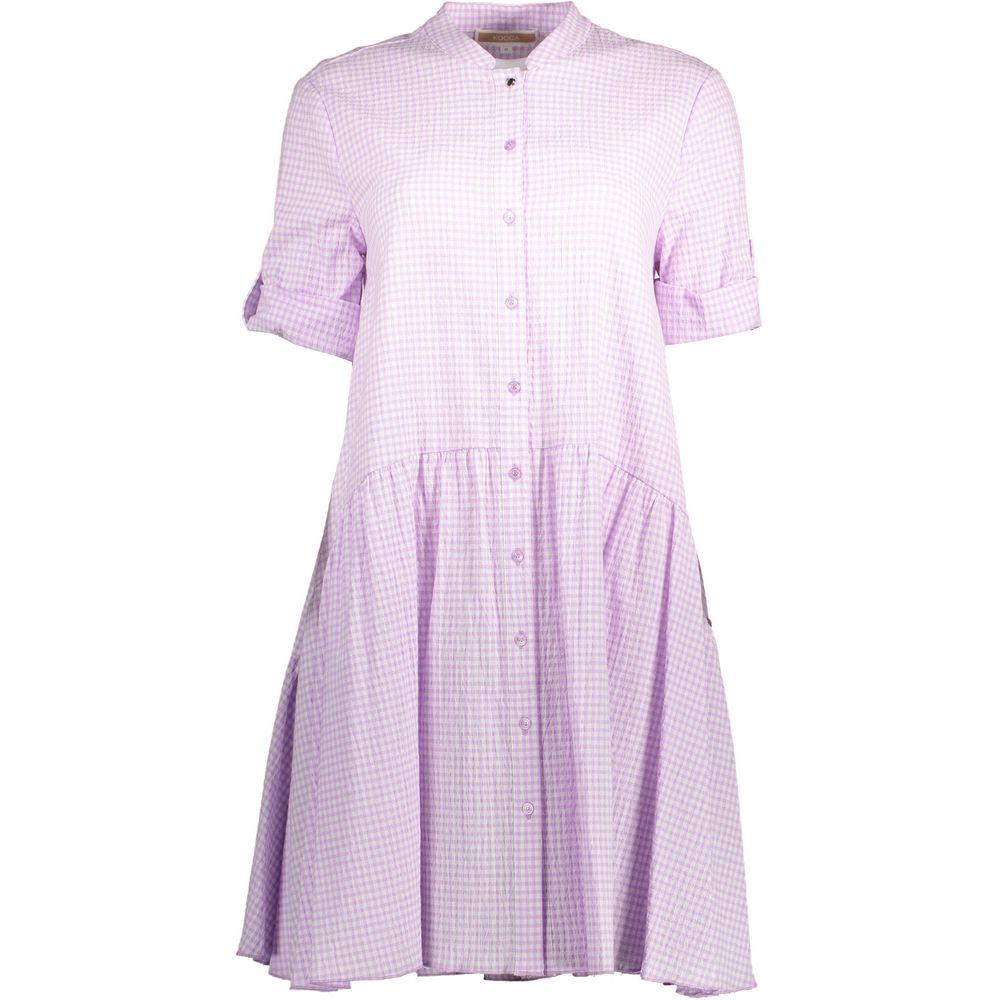 Robe Kocca en Coton Rose - Élégante Robe Courte à Manches 3/4