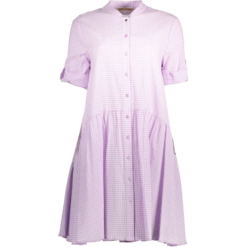 Robe Kocca en Coton Rose - Élégante Robe Courte à Manches 3/4