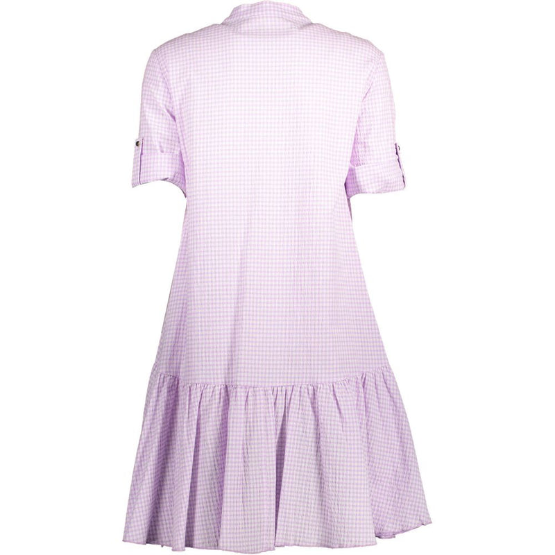 Robe Kocca en Coton Rose - Élégante Robe Courte à Manches 3/4