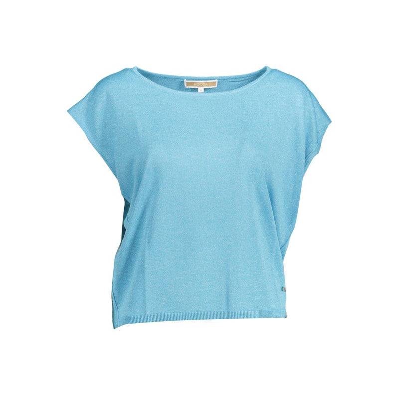 Kocca Blue Polyester Women T-Shirt - Chic Sleeveless Design
