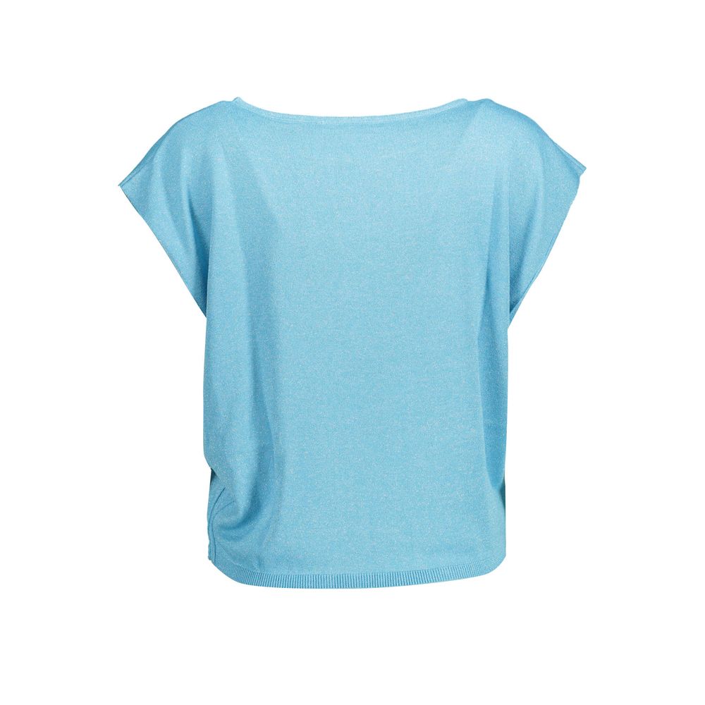 Kocca Blue Polyester Women T-Shirt - Chic Sleeveless Design