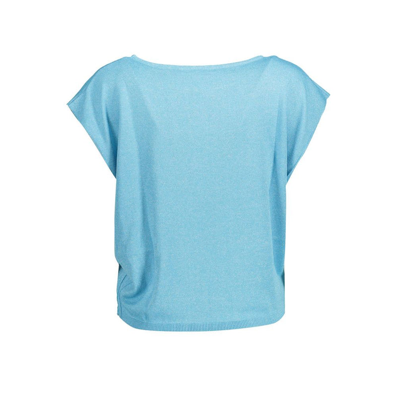 Kocca Blue Polyester Women T-Shirt - Chic Sleeveless Design