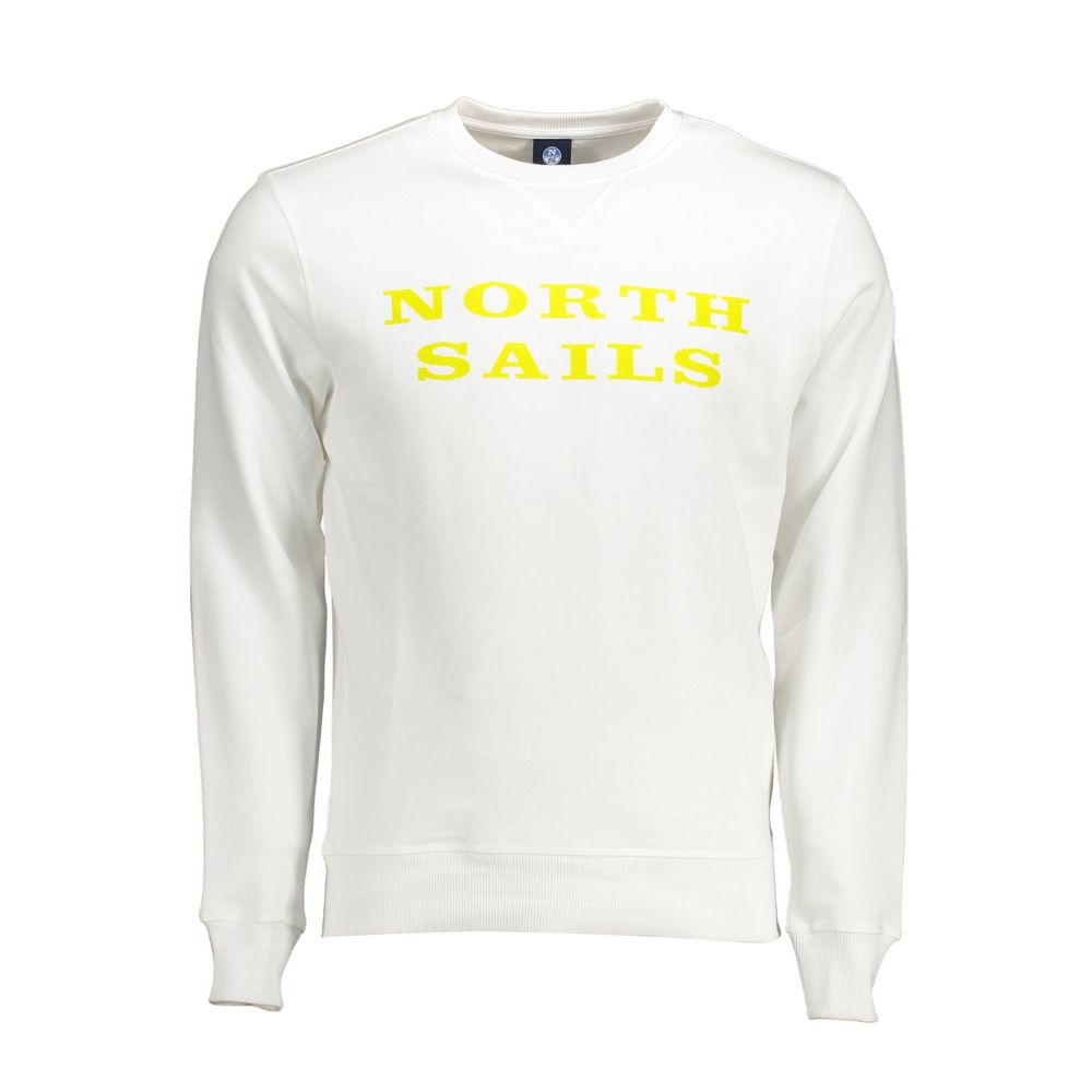 North Sails White Cotton Men Sweater - Timeless Style
