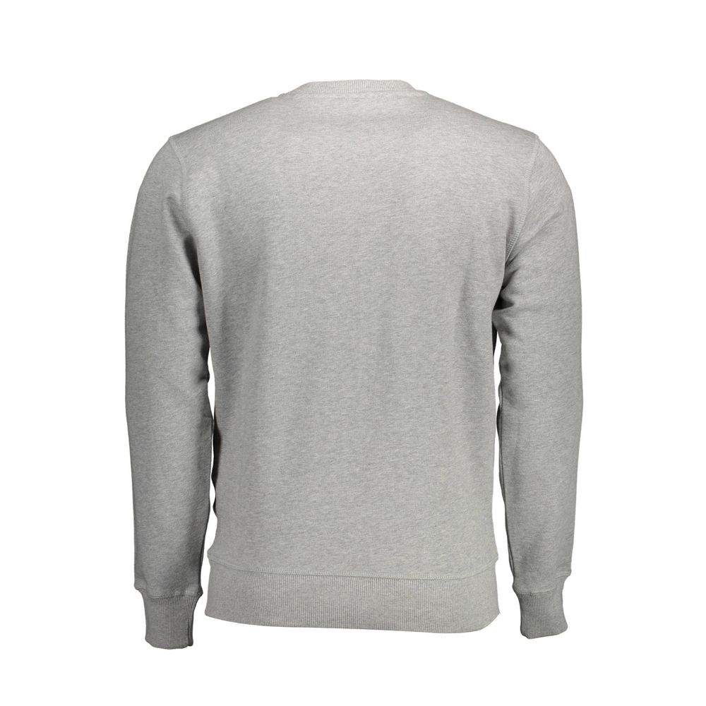 North Sails Gray Cotton Men Sweater - Stylish Nautical Design