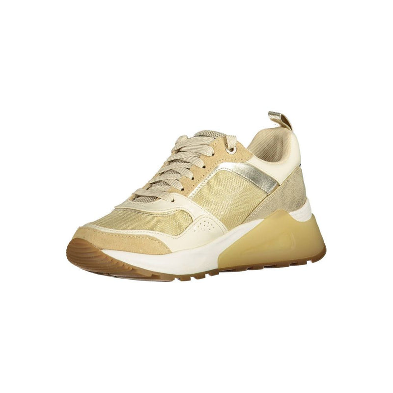 U.S. POLO ASSN. Gold Polyester Sneakers for Women - All-Day Comfort