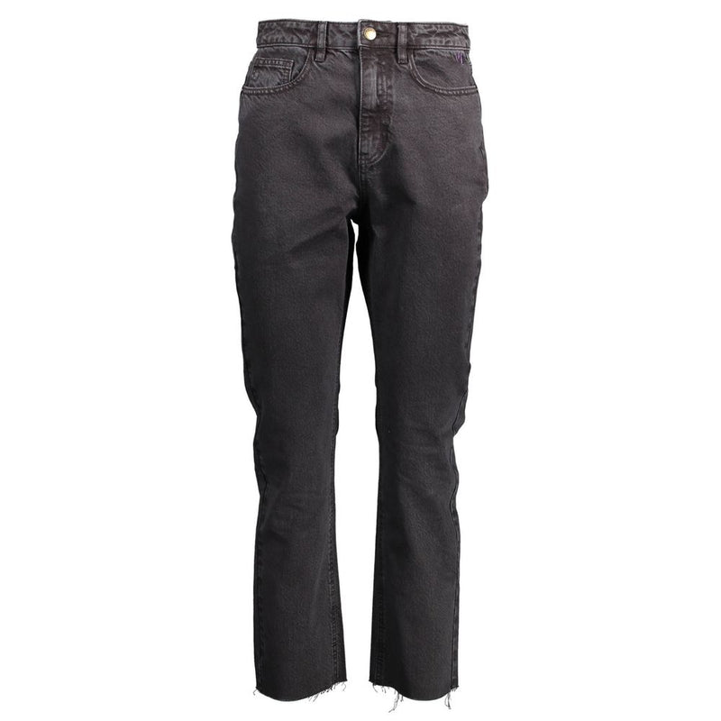 Jean en Coton Noir Desigual pour Femme - Élégant et Contemporain