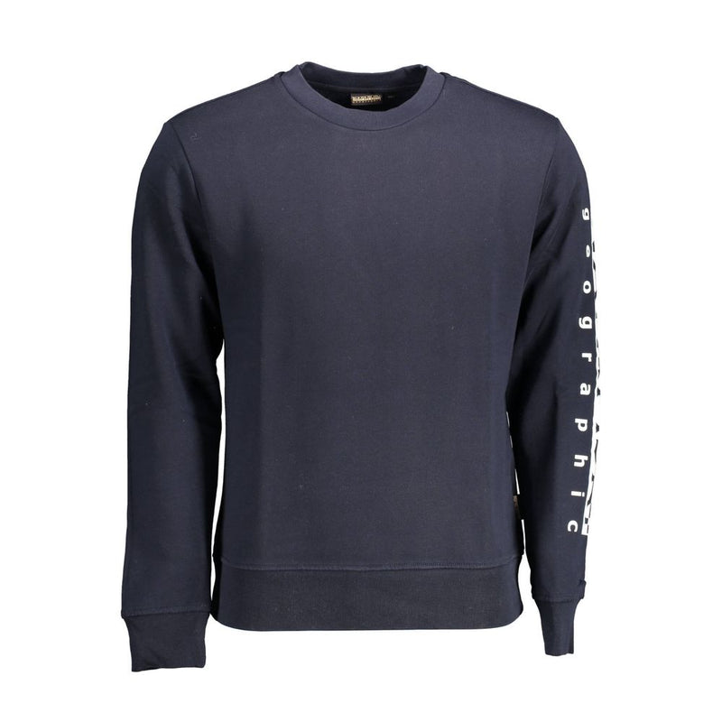 Napapijri Blue Cotton Men Sweater - Stylish Comfort
