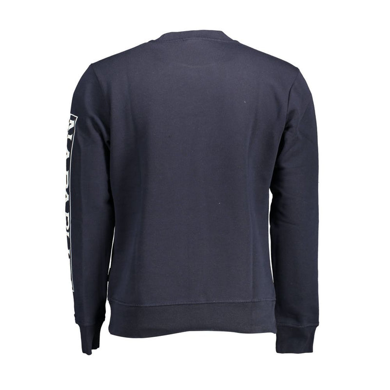 Napapijri Blue Cotton Men Sweater - Stylish Comfort