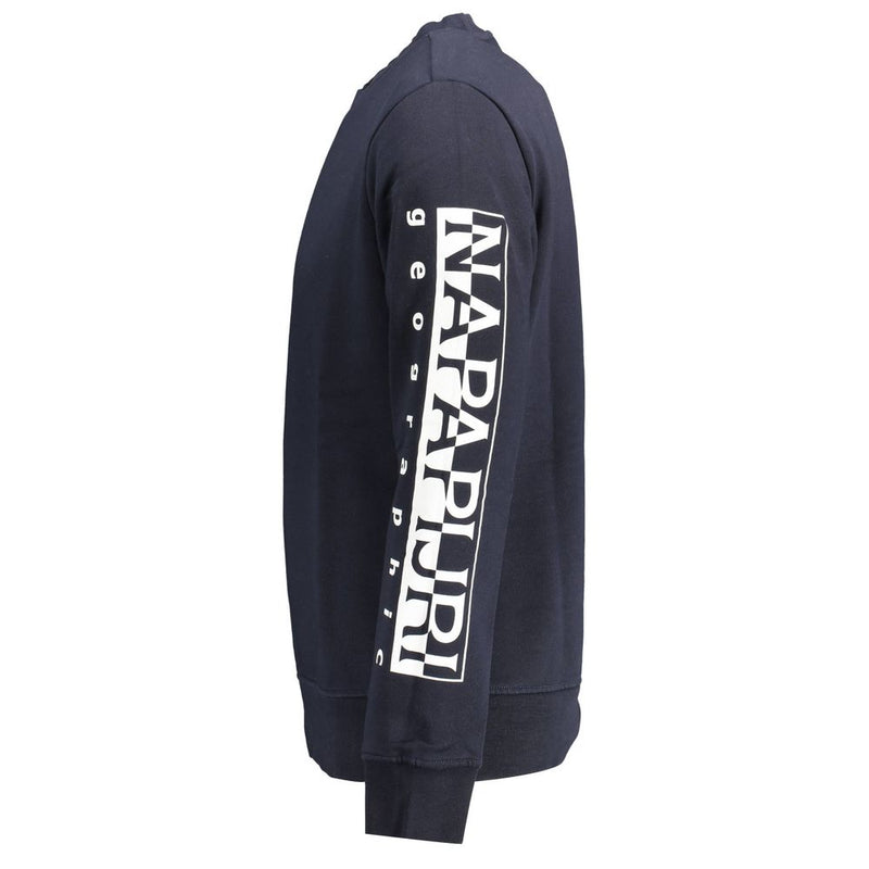 Napapijri Blue Cotton Men Sweater - Stylish Comfort