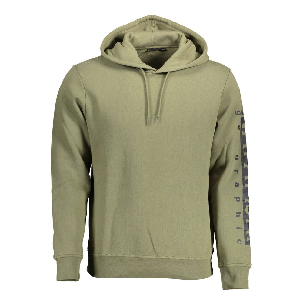 Napapijri Green Cotton Men Sweater - Casual Sophistication